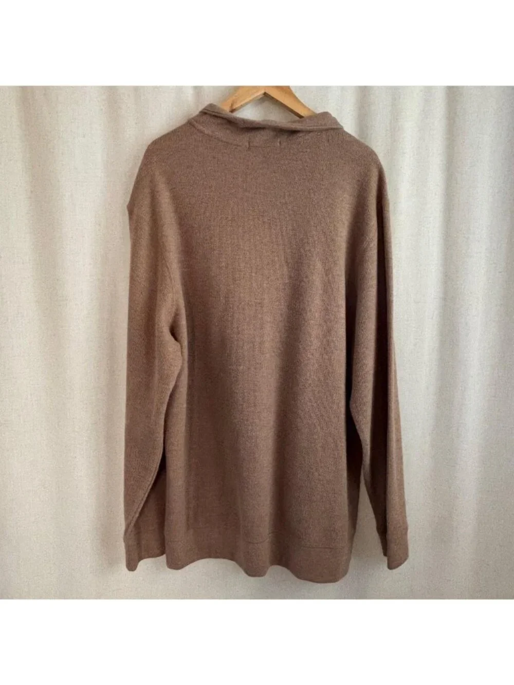 Banana Republic Quarter Zip Tan/Beige Sweater Mens/Unisex XXL